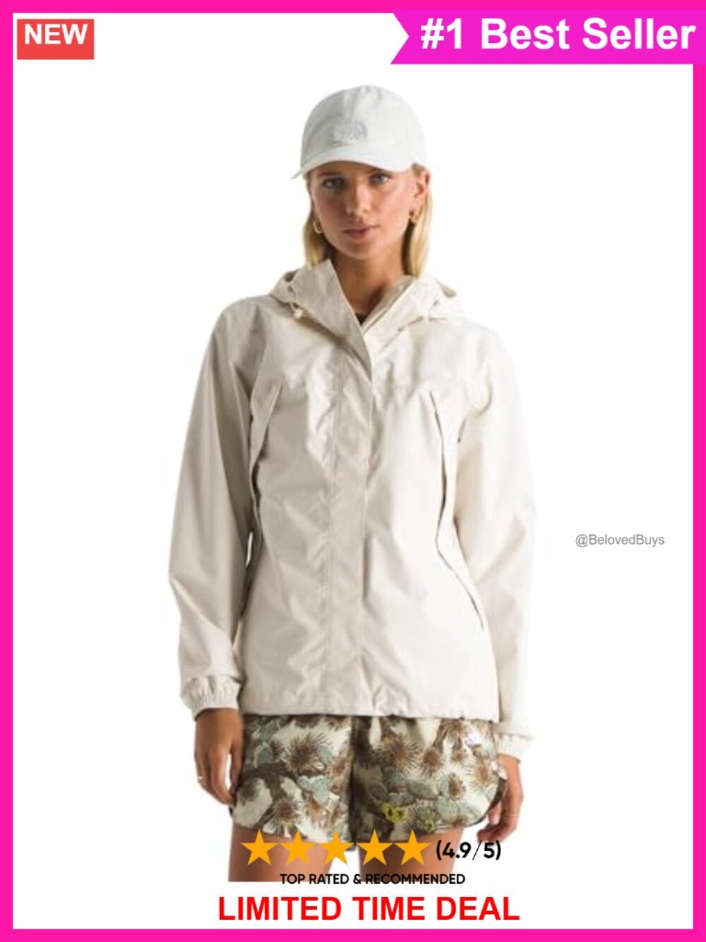 The North Face Womens Antora Waterproof Breathable Rain Coat